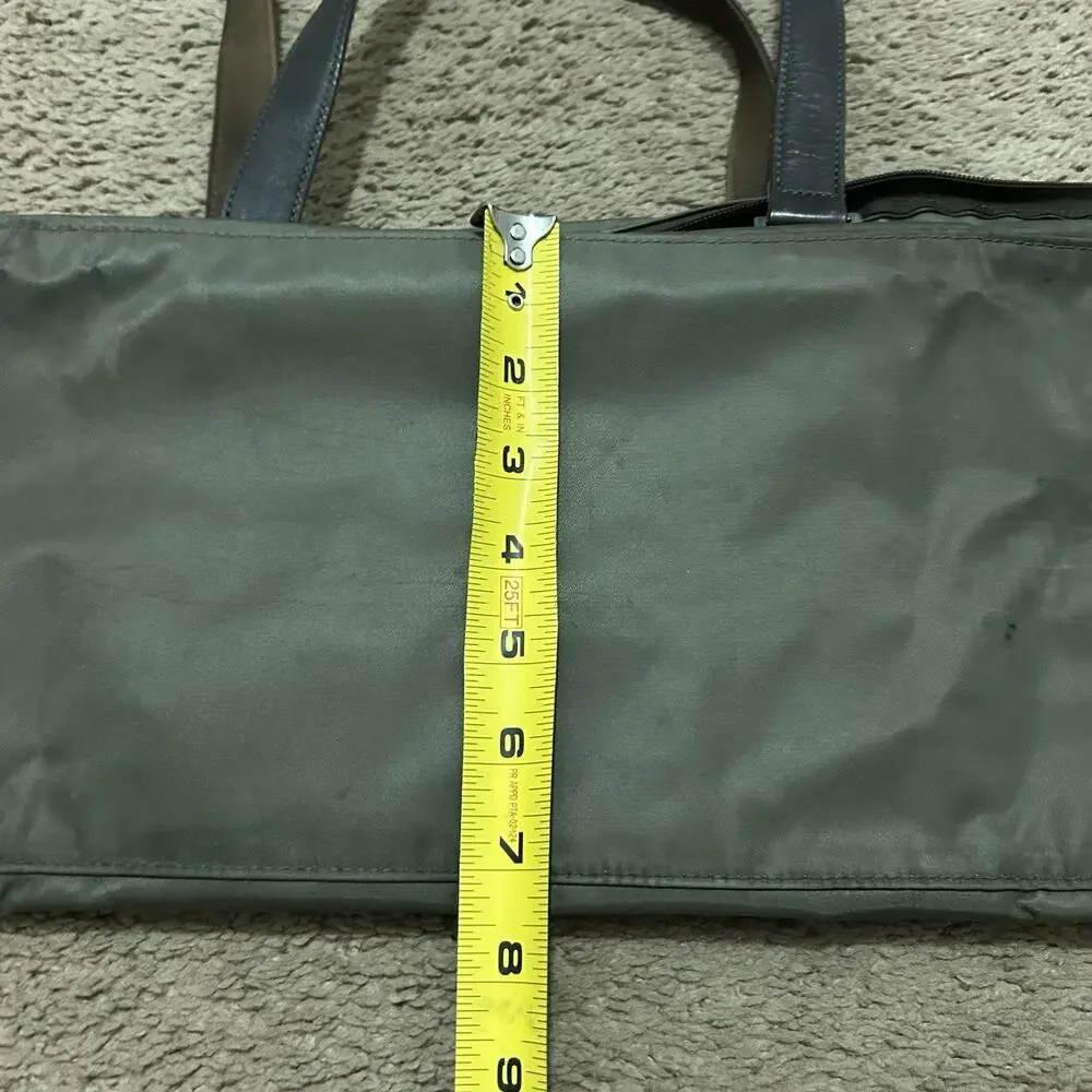 Tumi Pack-a-Way 100% Nylon Taupe Tote with Brown Leather Accents and Handles